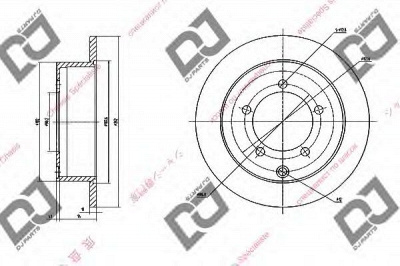 DJ PARTS bd1388 -  Тормозной диск